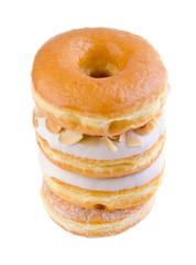 donut, sweet donut with sugar isolated on background