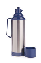 Thermo flask on background