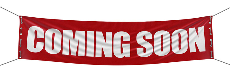 “Coming soon” banner  (clipping path included) - 56197591