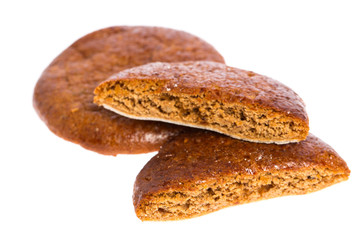 Lebkuchen auf weißem Hintergrund