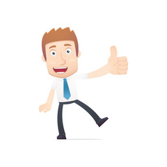 office worker in various poses for use in advertising,