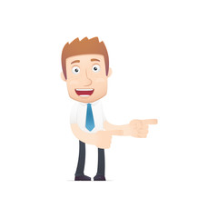 office worker in various poses for use in advertising,