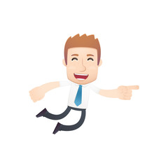 office worker in various poses for use in advertising,