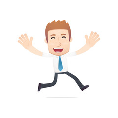 office worker in various poses for use in advertising,