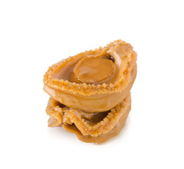 Abalones. Chinese cuisine abalone on background.