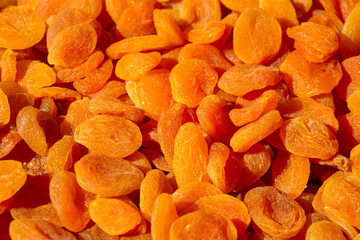 Dried apricots background