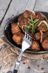 Homemade Meatballs in a pan