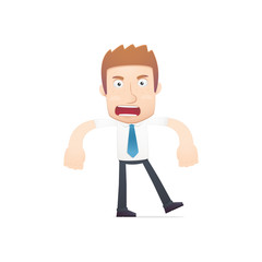 office worker in various poses for use in advertising,