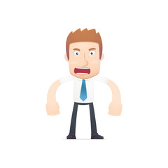 office worker in various poses for use in advertising,