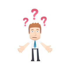 office worker in various poses for use in advertising,