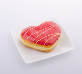 Donut, Heart Shaped Pastry on background