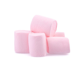 puffy marshmallows on background