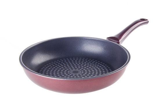 pan, metal frying pan, on background