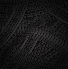 dark tires pattern