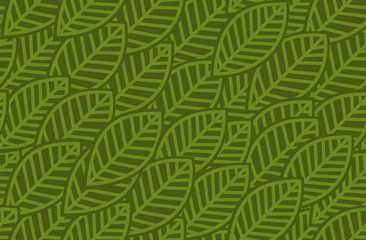 Leaves background pattern - vector illustration