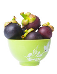 mangosteen on background.