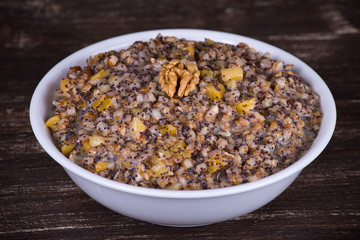 Close up on traditional Christmas kutia dish