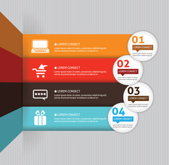 Template for your business presentation with arrows and text are