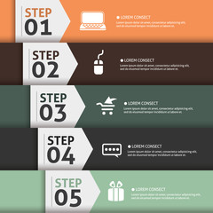 Banner Infographics (Vector Background Number Options Banner, cr