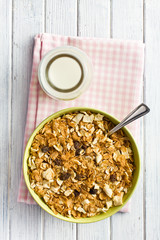 crunchy muesli in bowl