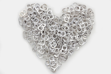 Obraz na płótnie Canvas ring pull aluminum of cans