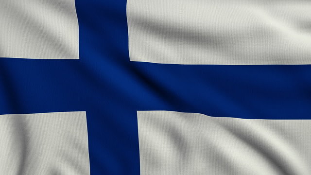 Flag of Finland looping