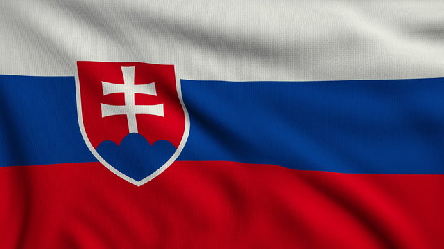 Flag of Slovakia looping