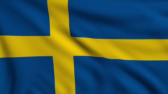 Flag of Sweden looping