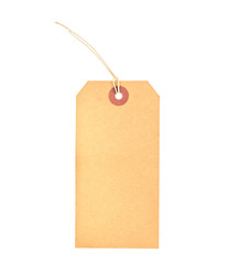 tag cardboard isolated on white background