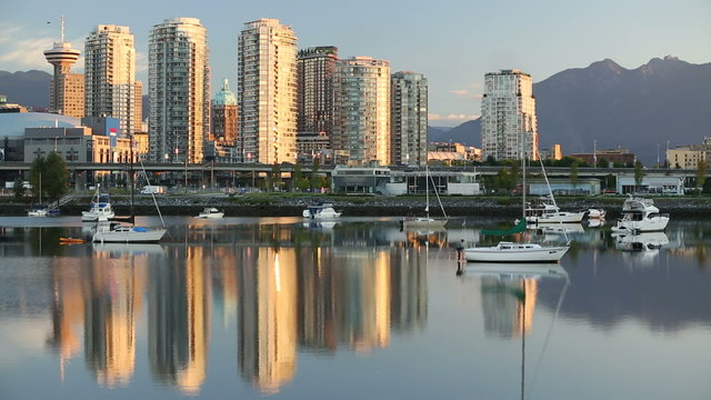 Vancouver Towers Sunrise Reflection