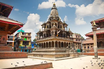 Fotobehang Krishna Mandir-tempel, Durbar-plein, stad Patan. Nepal. © Aleksandar Todorovic