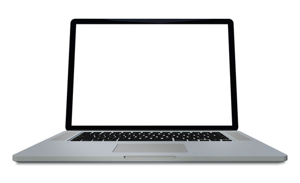 3d laptop isolated on white background 