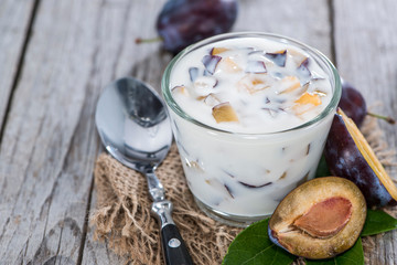 Homemade Plum Yogurt