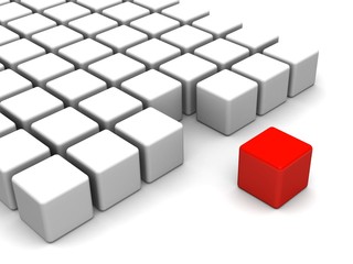 Cube on a white background