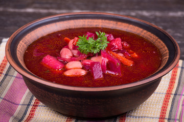 Russian and ukraine cuisine - borsch