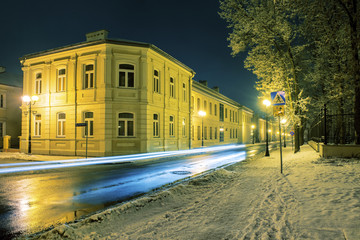 Fototapeta na wymiar Street in Siedlce, Poland
