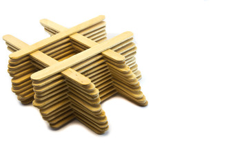 small Wooden ice cream toy blocks isolated