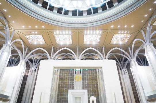 Interior of prayer hall Sultan Mizan Mosque