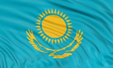 3D Kazakh flag