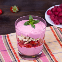 Strawberry and raspberry smoothie