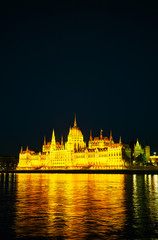 Fototapeta na wymiar Hungarian Houses of Parliament in Budapest