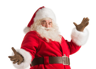 Santa Claus gesturing his hand
