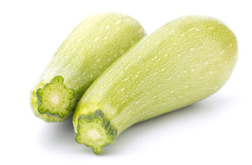 Fresh vegetable marrow isolated on white background