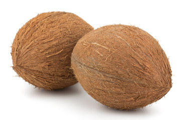 Coconuts isolated on white background