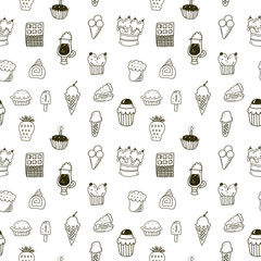 Sweets seamless pattern