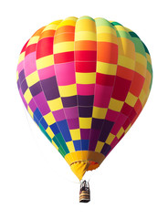 Fototapeta premium Colorful Hot Air Balloon Isolated on White Background