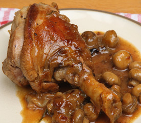 Braised Lamb Shank with Mushrooms