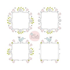 Doodle Cute Frames Set