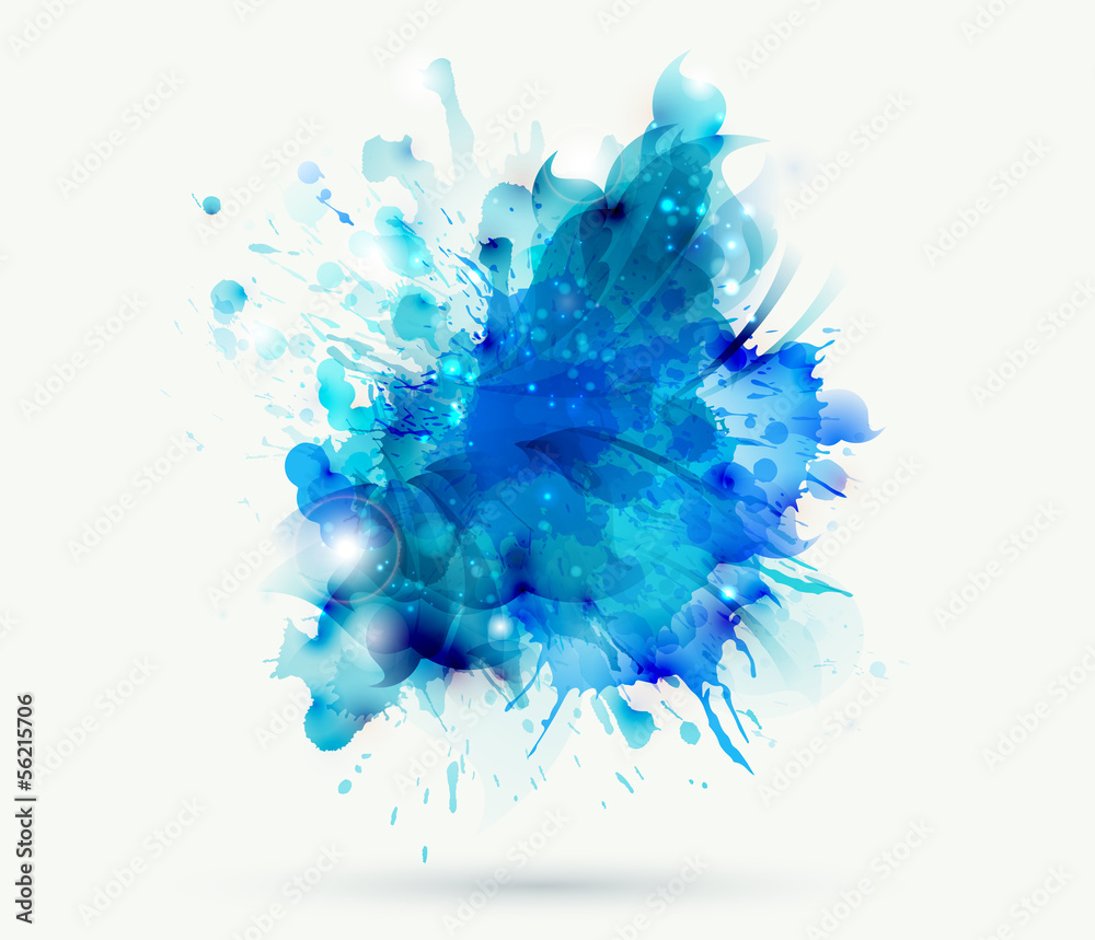 Poster abstract artistic element forming by blots