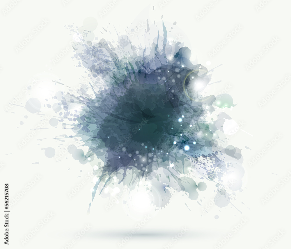Aufkleber Abstract artistic element forming by blots